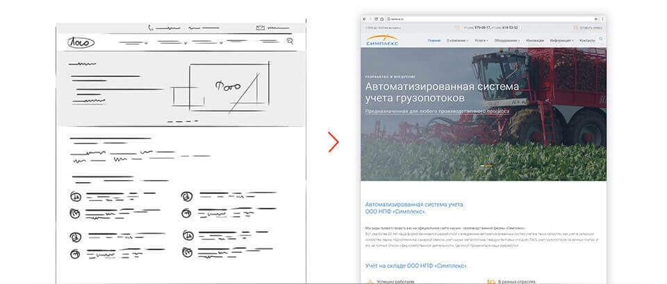Макет сайта и его реализация